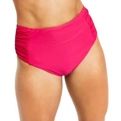 Bar Iii Womens High-waist Bikini Swim Bottom Separates In Pink