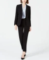 Bar Iii Womens One Button Jacket Straight Leg Pants Blouse Created For Macys In Bar Navy