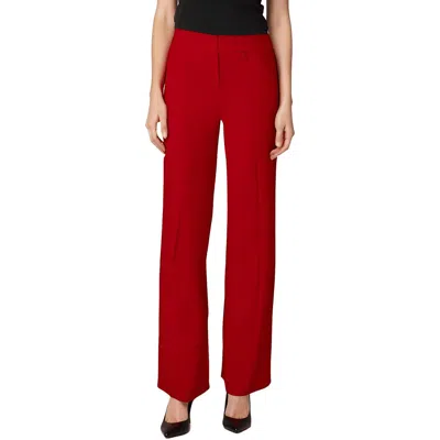 Bar Iii Womens Pocket Crepe Wide Leg Pants In Red