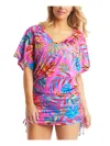 Bar Iii Womens Printed Caftan Cover-up In Multi