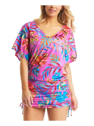 Bar Iii Womens Printed Caftan Cover-up In Multi