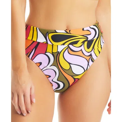 Bar Iii Womens Printed High-rise Swim Bottom Separates In Multi