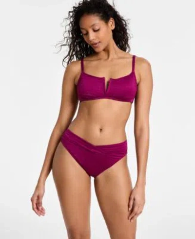 Bar Iii Womens Pucker Up V Wire Bikini Top V Waist Bottoms Exclusively At Macys In Black