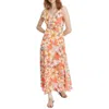 Bar Iii Womens Ruffled Floral Pint Maxi Dress In Multi