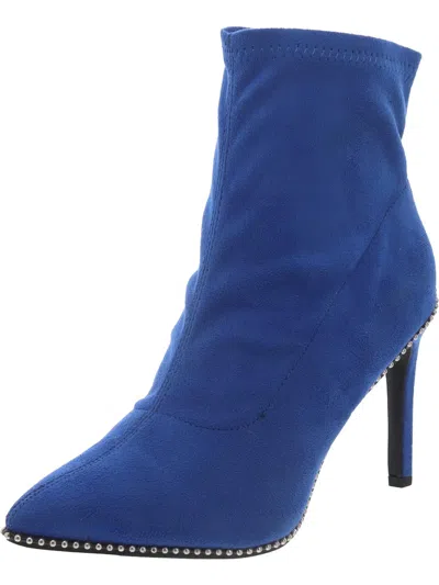 Bar Iii Womens Slip On Stiletto Ankle Boots In Blue