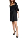 Bar Iii Womens Smocked Short Mini Dress In Black