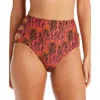 Bar Iii Womens Snake High-wasit Swim Bottom Separates In Pink