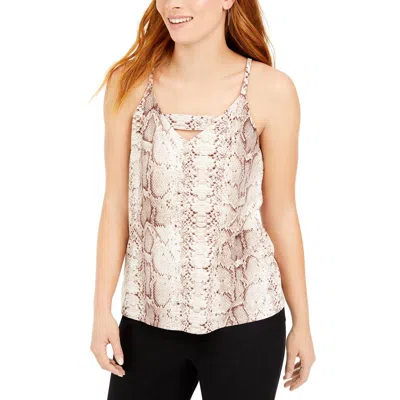 Bar Iii Womens Snake Print Polyester Tank Top In Multi