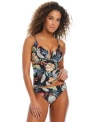 Bar Iii Womens Swept Away V Wire Tankini Top Side Tab Bikini Bottoms Exclusively At Macys In Multi