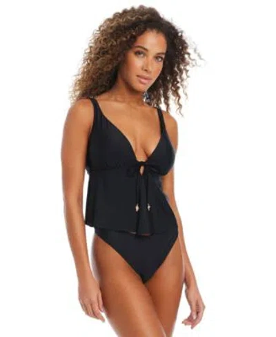 BAR III WOMENS TUNNEL FLY AWAY TANKINI TOP HIGH LEG HIPSTER BIKINI BOTTOMS EXCLUSIVELY AT MACYS