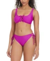 Bar Iii Womens Unraveled Lace Up Bikini Top Bottoms Exclusively At Macys In Pink