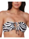 Bar Iii Womens Z Nylon Bikini Swim Top In Multi