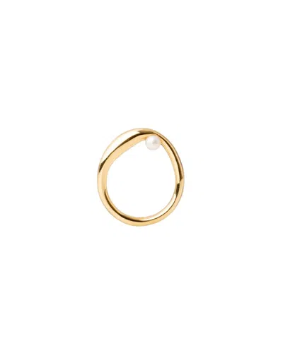 Bar Jewellery Attraverso Ring - Gold-plated Silver & Freshwater Pearls