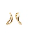 Bar Jewellery Chunky Outline Earrings - Gold-plated Silver In Gold