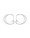 Bar Jewellery Crossed Paths Earrings - Sterling Silver In Silver