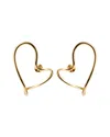 Bar Jewellery Dancing Hearts Earrings - Gold-plated Silver In Gold