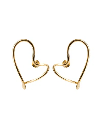 Bar Jewellery Dancing Hearts Earrings - Gold-plated Silver