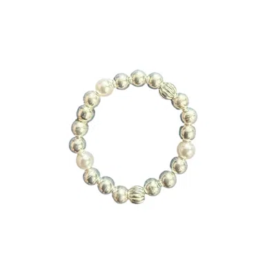 Bara Boheme Women's Noa Beaded Stretchy Ring In Sterling Silver In Multi