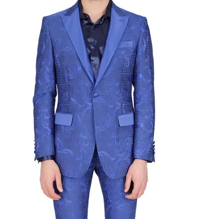 Barabas Baroque Greco Blazer In Royal In Blue