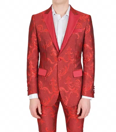 Barabas Baroque Greco Blazer In Scarlet In Red