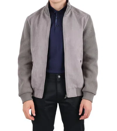 Barabas Cordial Way Bomber Jacket In Grey In Gray