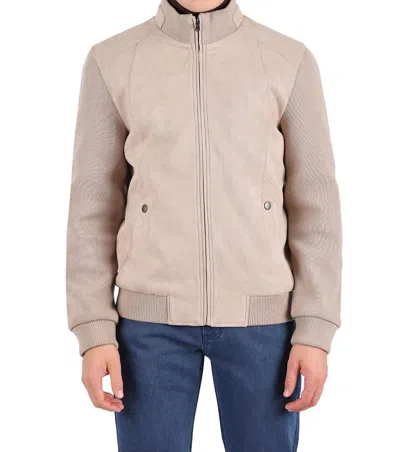 Barabas Cordial Way Bomber Jacket In Sand In Nude