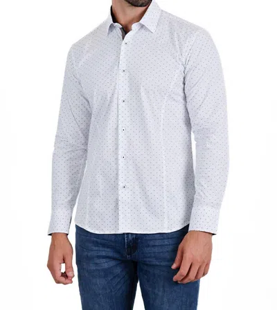 Barabas Diverting Vogue Long Sleeve Shirt In White