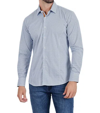 Barabas Favorable Way Long Sleeve Shirt In Multi In Blue