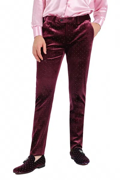 Barabas Friday Night Pants In Wine In Brown
