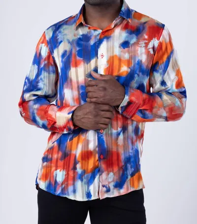 Barabas Hestryx Long Sleeve Shirt In Fuchsia In Multi