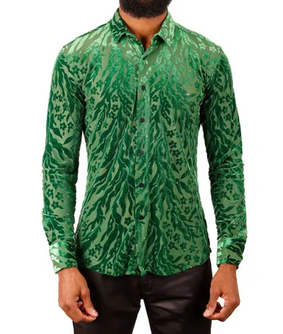 Barabas Limpid Style Long Sleeve Shirt In Green