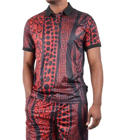 Barabas Mania Mod Polo Shirt In Red