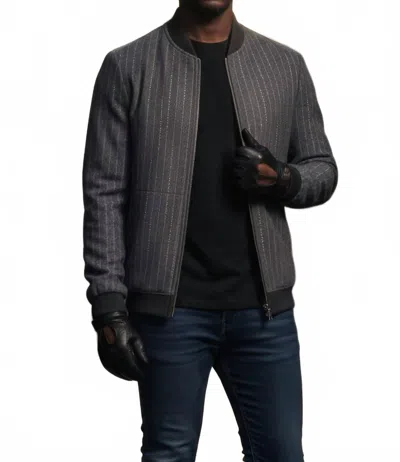 Barabas Mariella Bomber Jacket In Grey In Gray