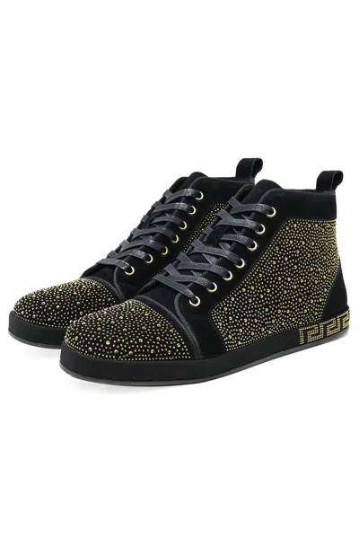 Barabas Men's Show Stopper High Top Sneakers In Multi In Black