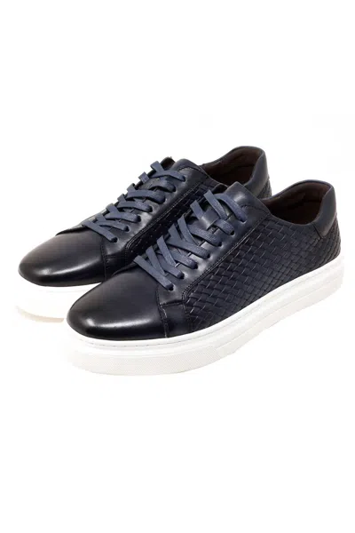 Barabas Men's Stately Show Low Top Sneakers In Navy In Black