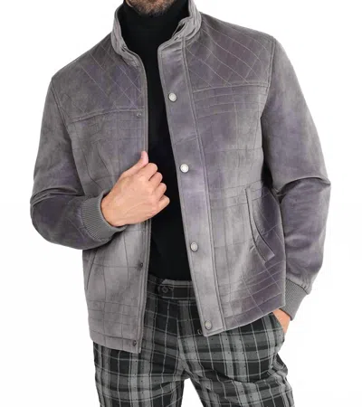 Barabas Montreux Bomber Jacket In Grey In Gray