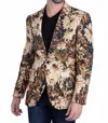 Barabas Nominal Manner Blazer In Brown In Brown