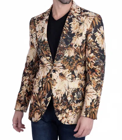 Barabas Nominal Manner Blazer In Brown