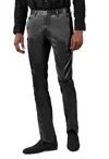 Barabas Slim Satin Dress Pant In Black In Black