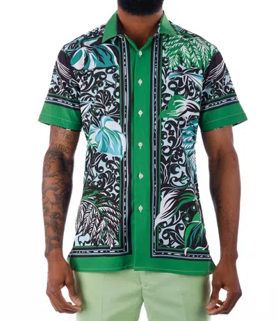 Barabas Summer Genoa Short Sleeve Shirt In Green