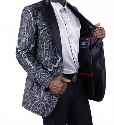 Barabas Viterbo Ton Blazer In Black Silver