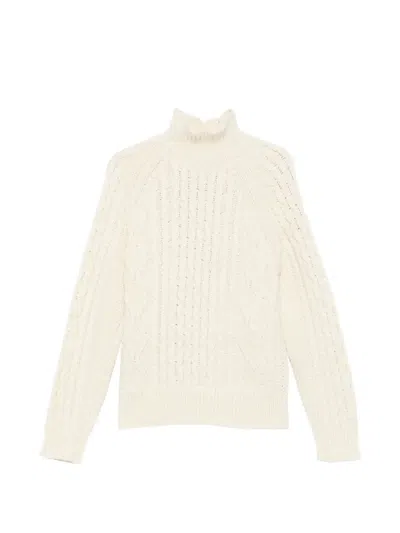 Baracuta 아란 모크 넥 스웨터 In Neutral