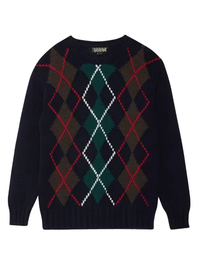 BARACUTA ARGYLE CREWNECK SWEATER