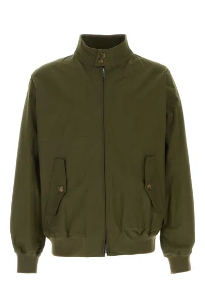 BARACUTA ARMY GREEN POLYESTER BLEND JACKET