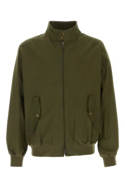 BARACUTA ARMY GREEN POLYESTER BLEND JACKET