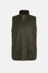 Baracuta Men's Barbour Xwaxed Oversized Vest Jacket In Archive Olive