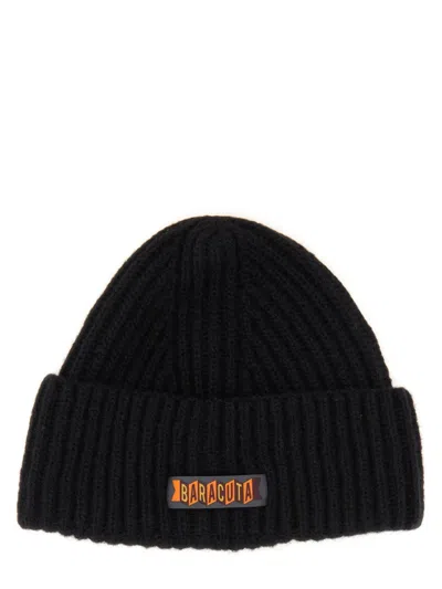 Baracuta Beanie Hat With Logo Patch In Black