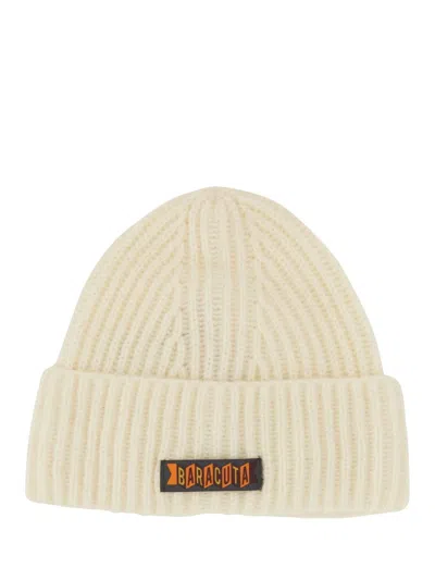 Baracuta Beanie Hat With Logo Patch In Neutral
