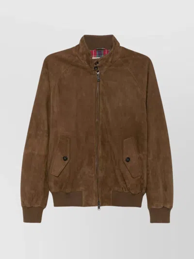 Baracuta Bomber Jacket Checked Lining In Brown