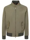 Baracuta Bomber-style Jacket With High Collar And Smooth Finish In Multi